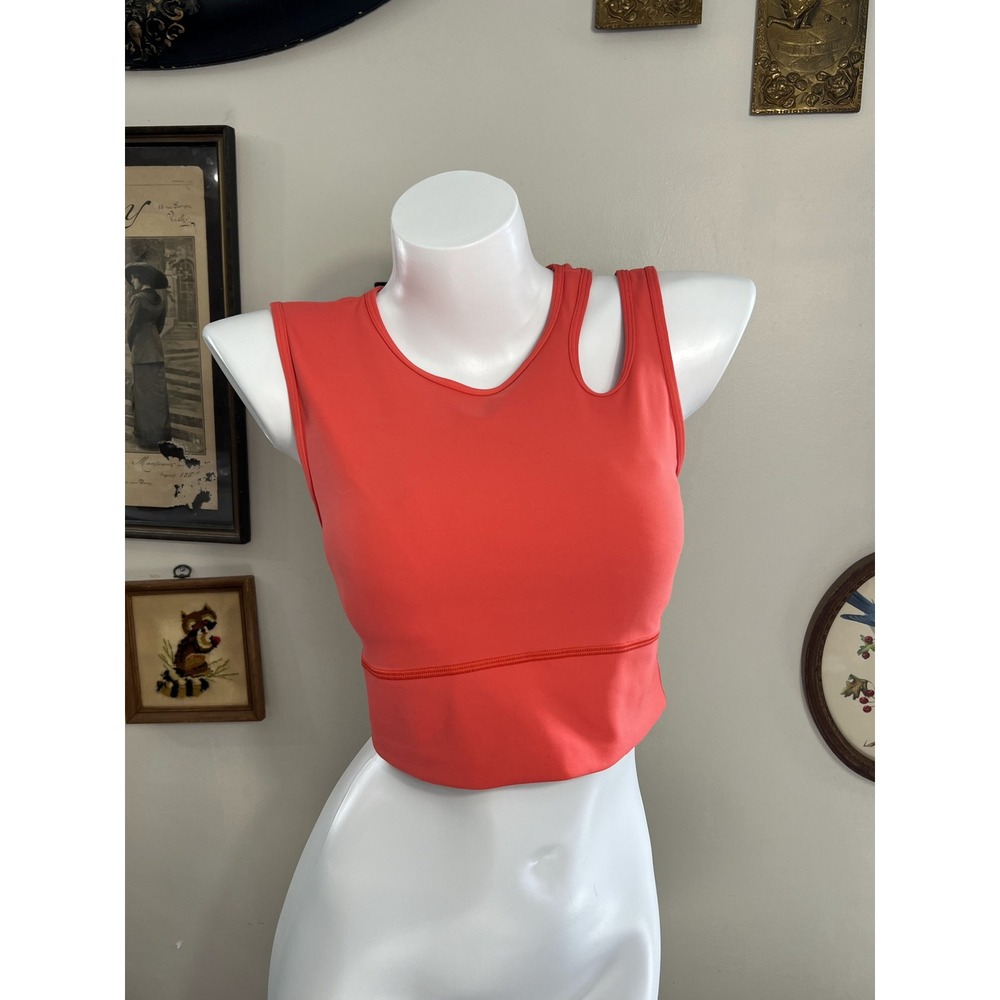 Lululemon Mastered Motion Cropped Tank Top Coral Size 8